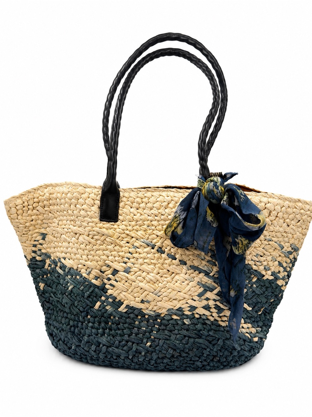 Patricia Nash Straw Tote with Scarf and Dust Bag - Picture 2 of 12